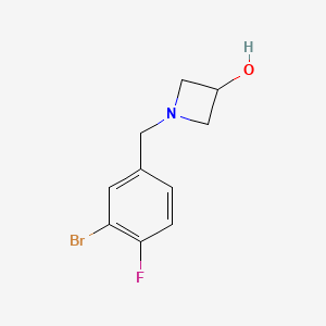 1-[(3-Bromo-4-fluorophenyl)methyl]azetidin-3-ol - 1338993-73-9