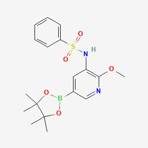 N-[2-methoxy-5-(tetramethyl-1,3,2-dioxaborolan-2-yl)pyridin-3-yl]benzenesulfonamide - 1083326-67-3
