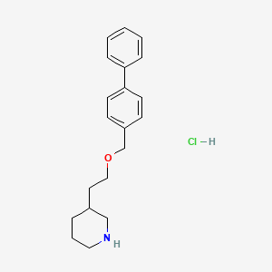 3-[2-([1,1'-Biphenyl]-4-ylmethoxy)ethyl]-piperidine hydrochloride - 1220031-29-7