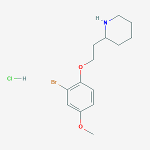 2-[2-(2-Bromo-4-methoxyphenoxy)ethyl]piperidine hydrochloride - 1220038-86-7