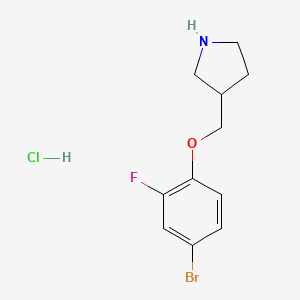 3-[(4-Bromo-2-fluorophenoxy)methyl]pyrrolidine hydrochloride - 1219982-63-4