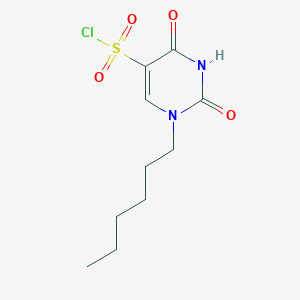 1-Hexyl-2,4-dioxo-1,2,3,4-tetrahydropyrimidine-5-sulfonyl chloride - 1341538-76-8
