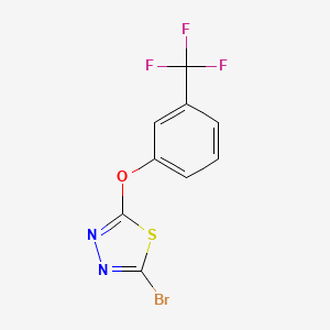 2-Bromo-5-[3-(trifluoromethyl)phenoxy]-1,3,4-thiadiazole - 1488953-36-1