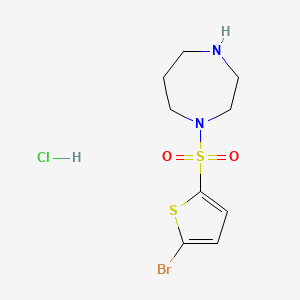 1-[(5-Bromothiophen-2-yl)sulfonyl]-1,4-diazepane hydrochloride - 1365836-42-5