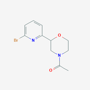 1-(2-(6-Bromopyridin-2-yl)morpholino)ethanone - 1316221-41-6