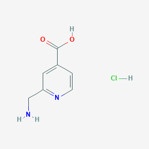 2-(Aminomethyl)pyridine-4-carboxylic acid hydrochloride - 1803595-49-4