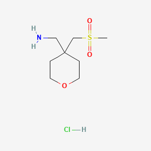 [4-(Methanesulfonylmethyl)oxan-4-yl]methanamine hydrochloride - 1423031-85-9