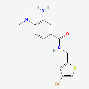 3-amino-N-[(4-bromothiophen-2-yl)methyl]-4-(dimethylamino)benzamide - 1408589-53-6