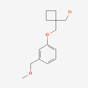 1-{[1-(Bromomethyl)cyclobutyl]methoxy}-3-(methoxymethyl)benzene - 1423025-89-1
