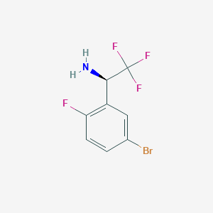 (R)-1-(5-Bromo-2-fluorophenyl)-2,2,2-trifluoroethan-1-amine - 1213389-71-9