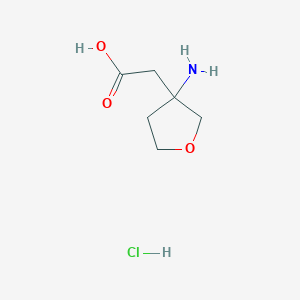 2-(3-Aminooxolan-3-yl)acetic acid hydrochloride - 1427379-33-6