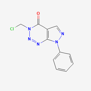 3-(chloromethyl)-7-phenyl-3H,4H,7H-pyrazolo[3,4-d][1,2,3]triazin-4-one - 1394042-50-2