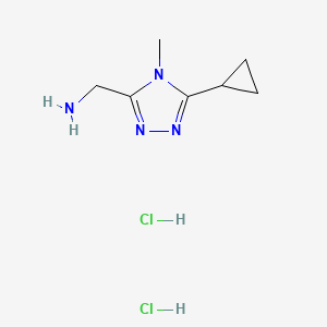 (5-cyclopropyl-4-methyl-4H-1,2,4-triazol-3-yl)methanamine dihydrochloride - 1432681-51-0