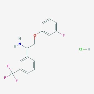 1-{2-Amino-2-[3-(trifluoromethyl)phenyl]ethoxy}-3-fluorobenzene hydrochloride - 1432677-88-7