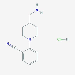2-[4-(Aminomethyl)piperidin-1-yl]benzonitrile hydrochloride - 1296224-75-3