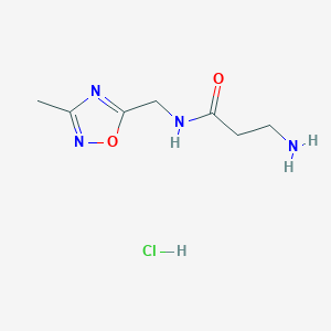 3-amino-N-((3-methyl-1,2,4-oxadiazol-5-yl)methyl)propanamide hydrochloride - 1435804-80-0