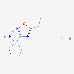 1-(5-Ethyl-1,2,4-oxadiazol-3-yl)cyclopentan-1-amine hydrochloride - 1375472-78-8