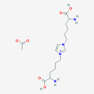 1,3-Bis(5-amino-5-carboxypentyl)-3H-imidazolium acetate - 209267-39-0