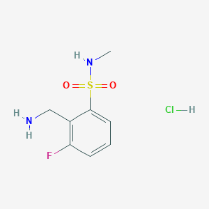 2-(aminomethyl)-3-fluoro-N-methylbenzene-1-sulfonamide hydrochloride - 1384430-07-2