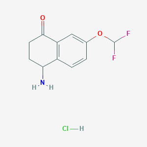 4-Amino-7-(difluoromethoxy)-1,2,3,4-tetrahydronaphthalen-1-one hydrochloride - 1423034-05-2
