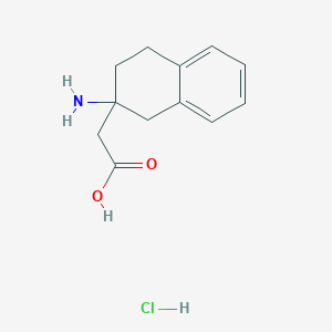 2-(2-Amino-1,2,3,4-tetrahydronaphthalen-2-yl)acetic acid hydrochloride - 1607266-94-3