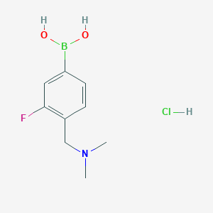 {4-[(Dimethylamino)methyl]-3-fluorophenyl}boronic acid hydrochloride - 1485417-92-2