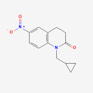 1-(Cyclopropylmethyl)-6-nitro-1,2,3,4-tetrahydroquinolin-2-one - 1461706-56-8