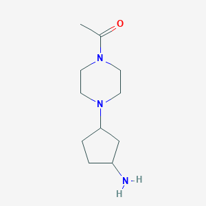 1-[4-(3-Aminocyclopentyl)piperazin-1-yl]ethan-1-one - 1519552-41-0