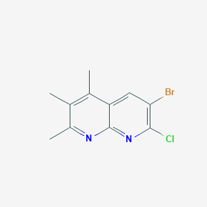 6-Bromo-7-chloro-2,3,4-trimethyl-1,8-naphthyridine - 1554186-97-8