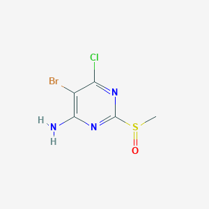 5-Bromo-6-chloro-2-methanesulfinylpyrimidin-4-amine - 1337962-39-6
