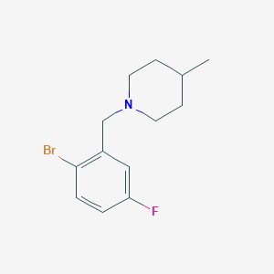 1-(2-Bromo-5-fluorobenzyl)-4-methylpiperidine - 1704065-09-7