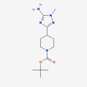 tert-butyl 4-(5-amino-1-methyl-1H-1,2,4-triazol-3-yl)piperidine-1-carboxylate - 1788722-27-9