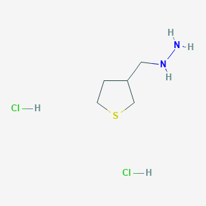 (Thiolan-3-ylmethyl)hydrazine dihydrochloride - 1803607-77-3