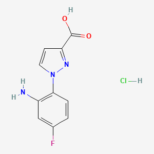 1-(2-Amino-4-fluorophenyl)-1H-pyrazole-3-carboxylic acid hydrochloride - 1431964-95-2