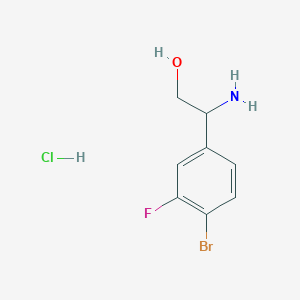 2-Amino-2-(4-bromo-3-fluorophenyl)ethan-1-ol hydrochloride - 1803598-93-7