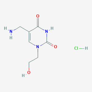 5-(aminomethyl)-1-(2-hydroxyethyl)pyrimidine-2,4(1H,3H)-dione hydrochloride - 2034157-05-4