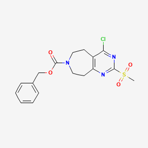 Benzyl 4-chloro-2-(methylsulfonyl)-8,9-dihydro-5H-pyrimido[4,5-d]azepine-7(6H)-carboxylate - 1422344-53-3
