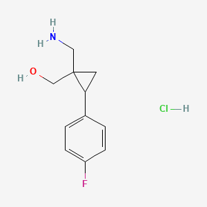 [1-(Aminomethyl)-2-(4-fluorophenyl)cyclopropyl]methanol hydrochloride - 1798730-81-0