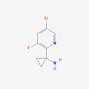 1-(5-Bromo-3-fluoropyridin-2-yl)cyclopropan-1-amine - 1266129-51-4