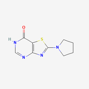2-(pyrrolidin-1-yl)-6H,7H-[1,3]thiazolo[4,5-d]pyrimidin-7-one - 99967-86-9