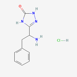 3-(1-Amino-2-phenylethyl)-4,5-dihydro-1H-1,2,4-triazol-5-one hydrochloride - 1674389-85-5