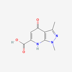 1,3-dimethyl-4-oxo-1H,4H,7H-pyrazolo[3,4-b]pyridine-6-carboxylic acid - 1375474-42-2