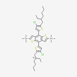 [4,8-bis[4-chloro-5-(2-ethylhexyl)thiophen-2-yl]-2-trimethylstannylthieno[2,3-f][1]benzothiol-6-yl]-trimethylstannane - 2239295-69-1