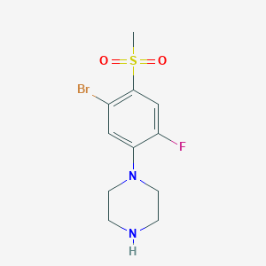 1-[(2-Fluoro-5-bromo-4-methylsulfonyl)phenyl]-piperazine - 1020722-16-0