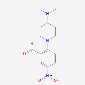 2-(4-(Dimethylamino)piperidin-1-yl)-5-nitrobenzaldehyde - 1157005-30-5