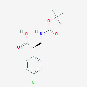 (2R)-3-{[(tert-butoxy)carbonyl]amino}-2-(4-chlorophenyl)propanoic acid - 1280787-05-4