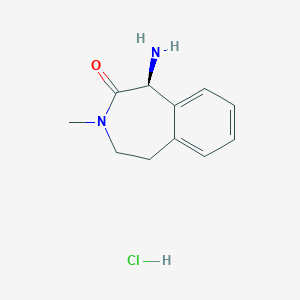 (S)-1-amino-3-methyl-4,5-dihydro-1H-benzo[d]azepin-2(3H)-one hydrochloride - 425663-71-4