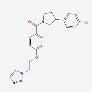 (4-(2-(1H-Imidazol-1-yl)ethoxy)phenyl)-(3-(4-bromophenyl)pyrrolidin-1-yl)methanone - 1951451-77-6