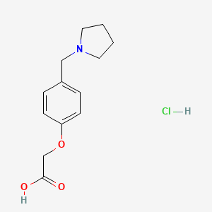 (4-Pyrrolidin-1-ylmethyl-phenoxy)-acetic acid hydrochloride - 1185304-85-1