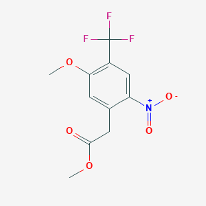 Methyl 2-(5-methoxy-2-nitro-4-(trifluoromethyl)phenyl)acetate - 1186404-57-8